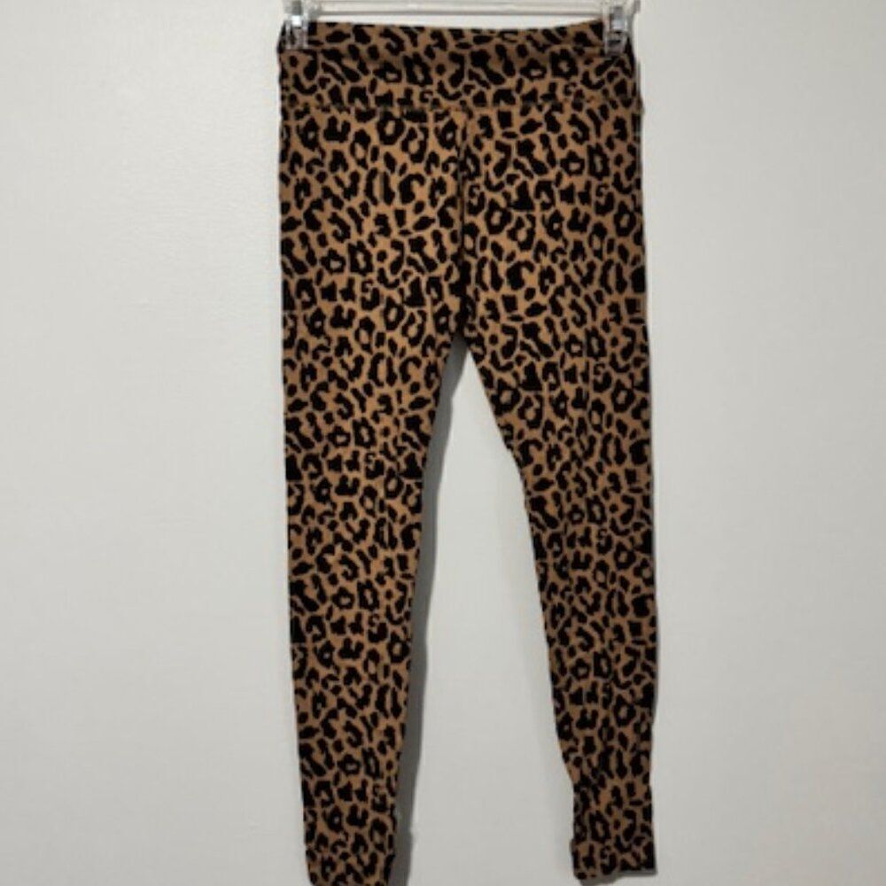 USED Woman's Wild Fable Leopard Print Leggings Color Brown and Black Size Small